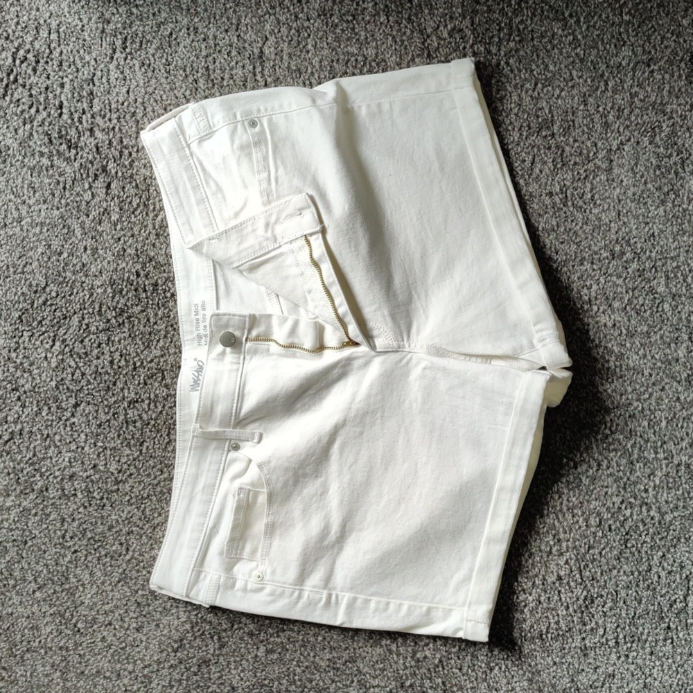White Jean Shorts